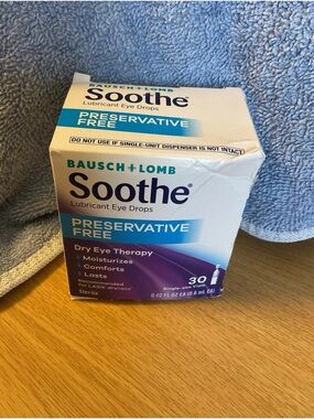 Bausch + Lomb Soothe Lubricant Eye Drops Box Of 30 Vials Exp 01/2027